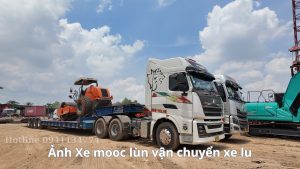 Ảnh xe mooc lùn vận chuyển xe lu