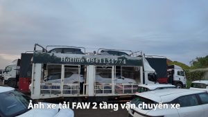 Ảnh xe tải FAW 2 tầng vận chuyển xe