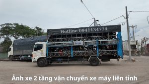 Vận chuyển xe máy liên tỉnh bằng xe tải 2 tầng